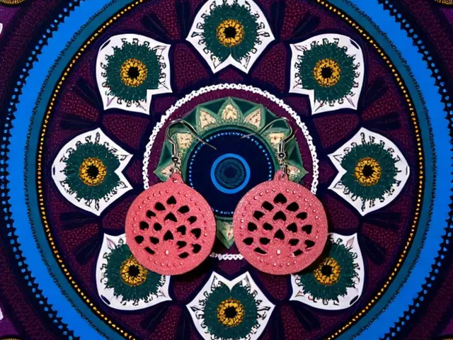 Mandala round earrings