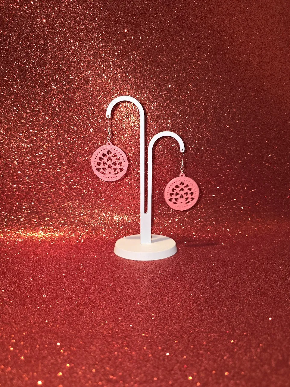 Mandala round earrings view 3