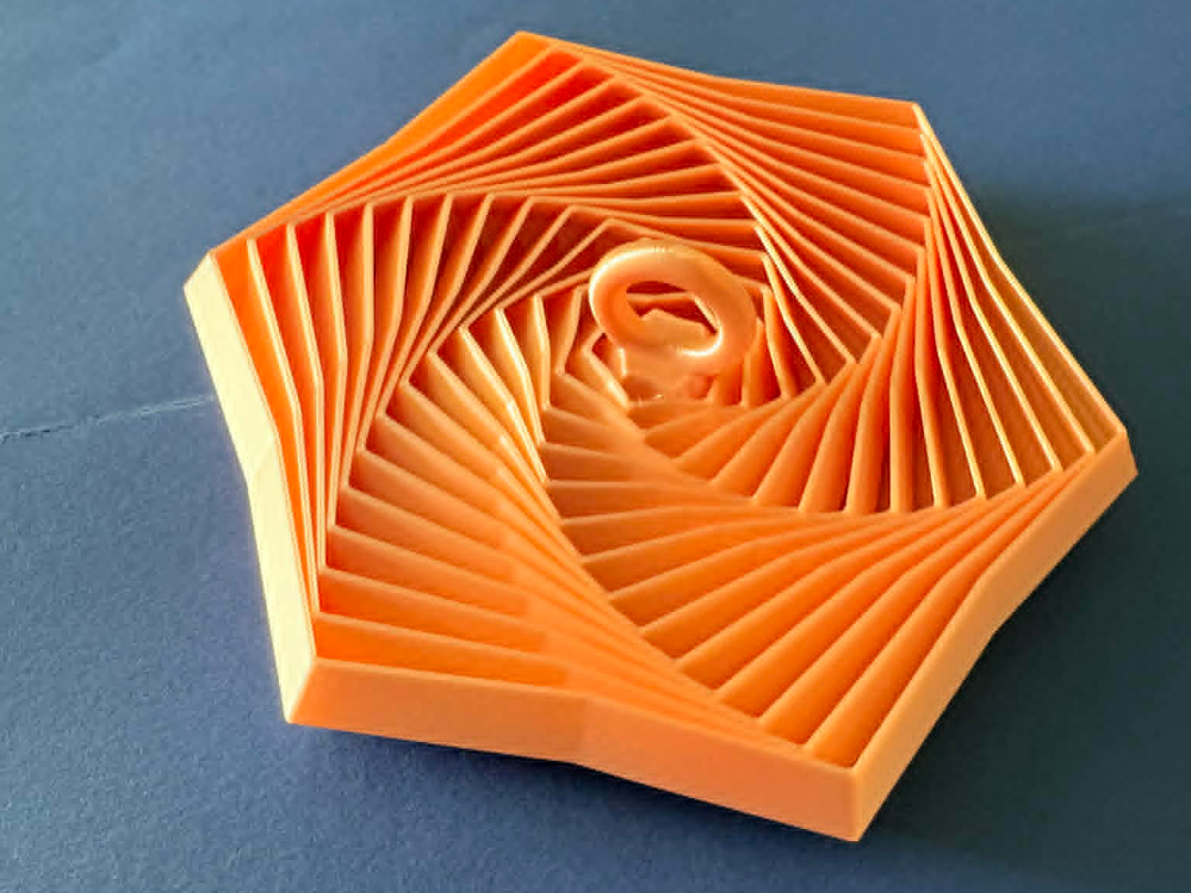 Hex Spiral Fidget Ring|Print-in-Place Desk Toy 
