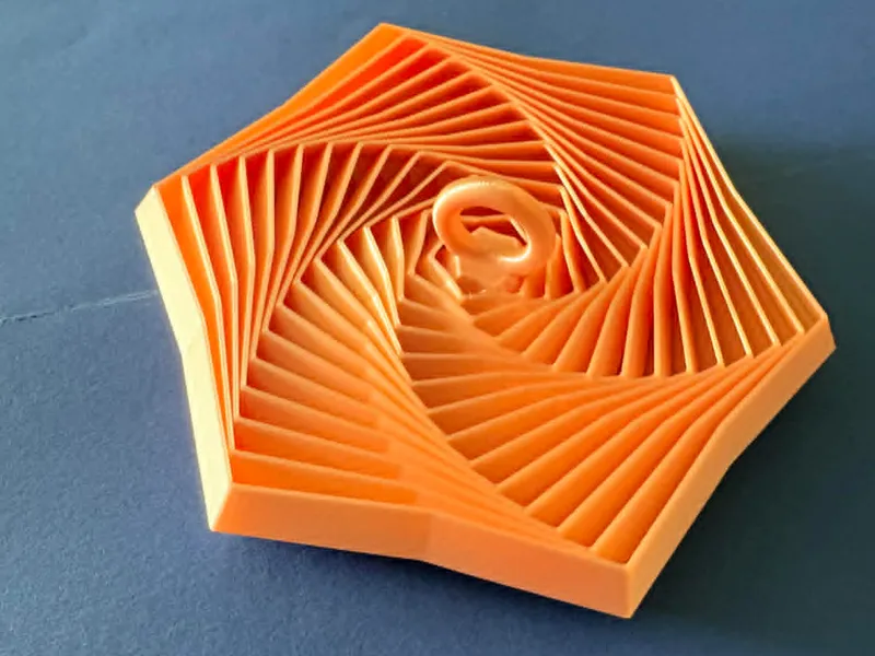Hex Spiral Fidget Ring|Print-in-Place Desk Toy 