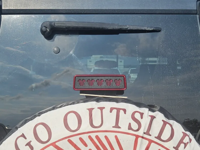 Minnie Themed Jeep Brake Light Cover
