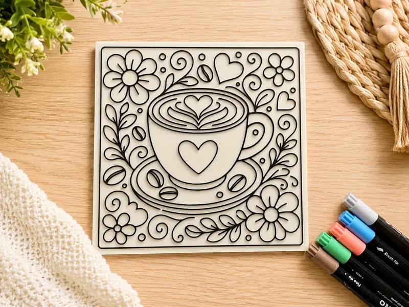 Coffee Coloring Page