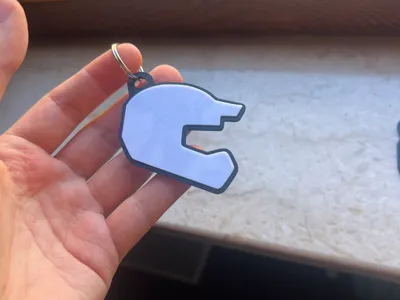 Motocross Helmet Keychain