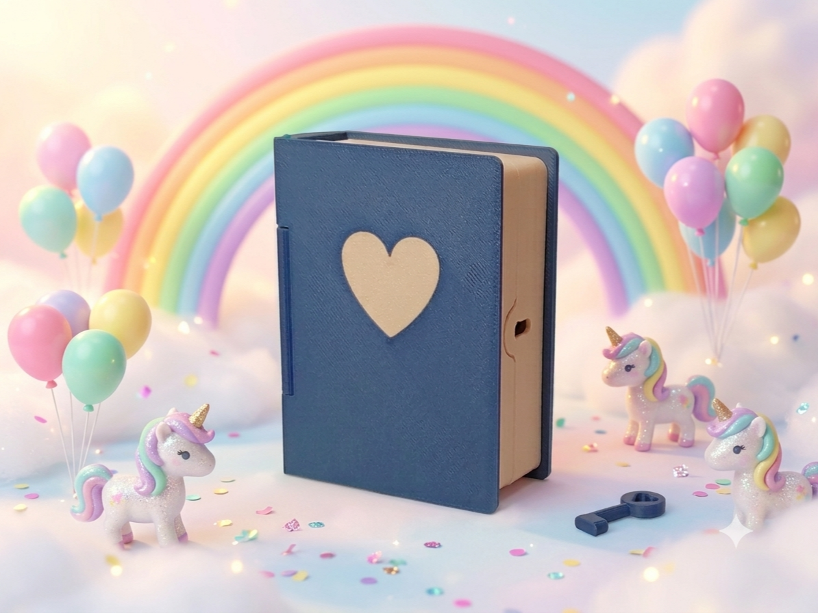 Mini Secret Book with Heart