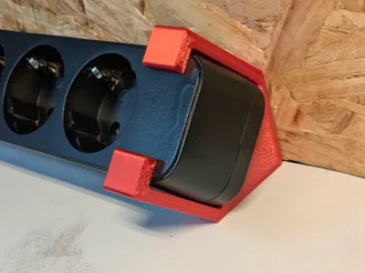 45° Angled Power Strip Wall Mount