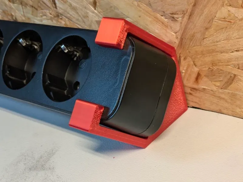45° Angled Power Strip Wall Mount
