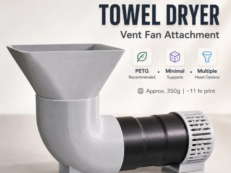 Towel Dryer Vent Fan Attachment