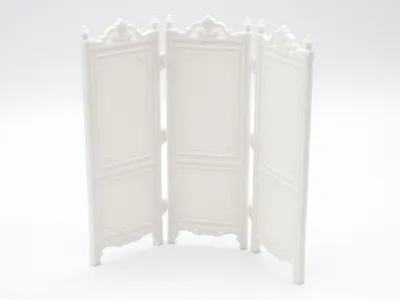 Victorian Room Divider, panel screen, scale 1:12