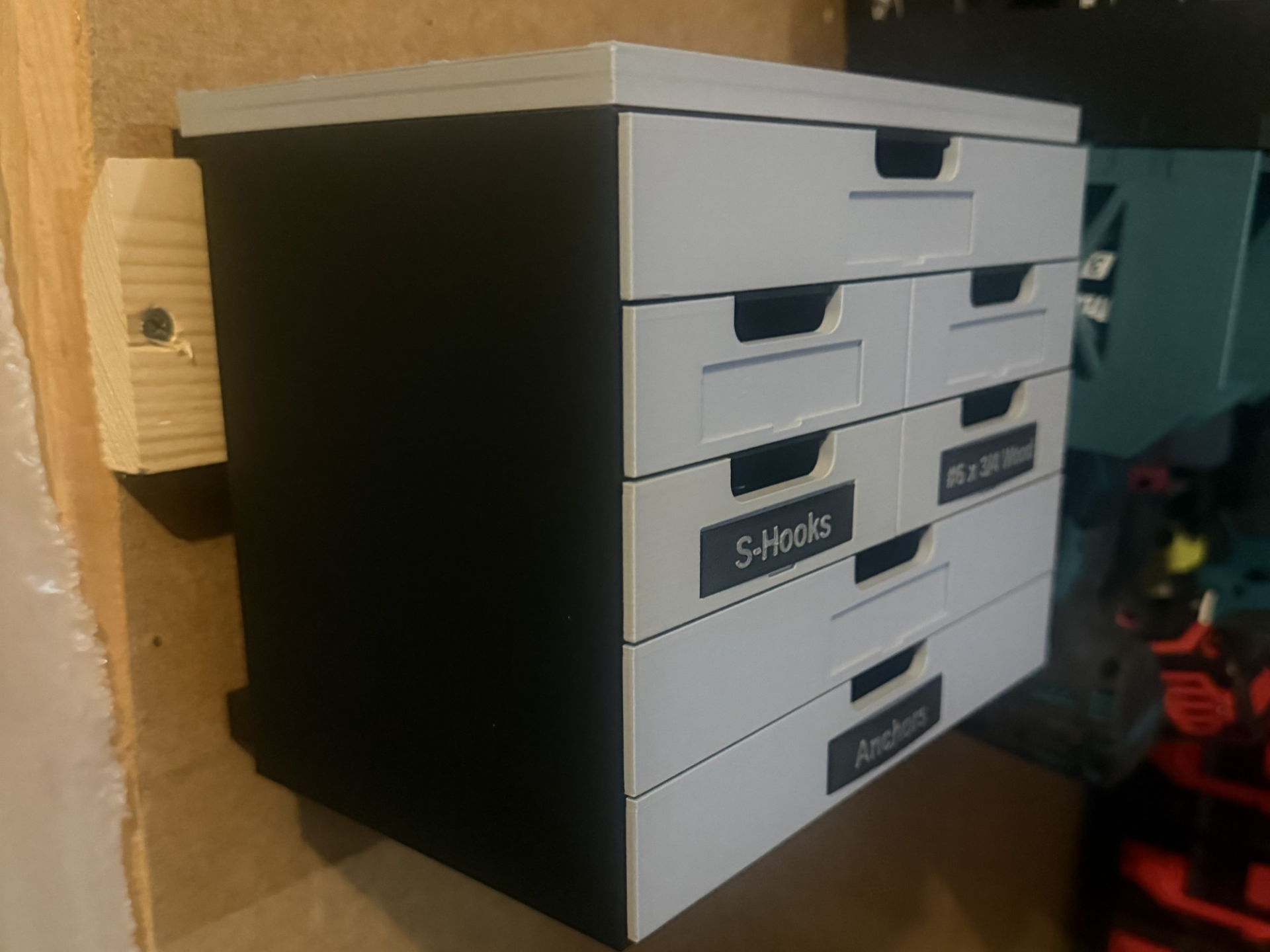 Cleat Drawers - French Cleat Screw Drawer Unit 3D model