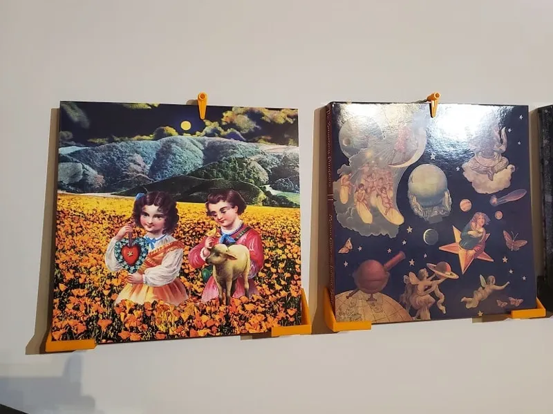 Vinyl record box set wall display