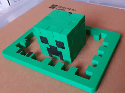 Minecraft Creeper head 3D puzzle