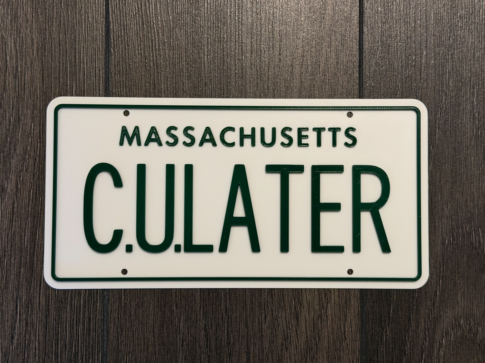 C.U.LATER license plate from One Crazy Summer