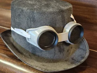 Steampunk goggles with replacable lens