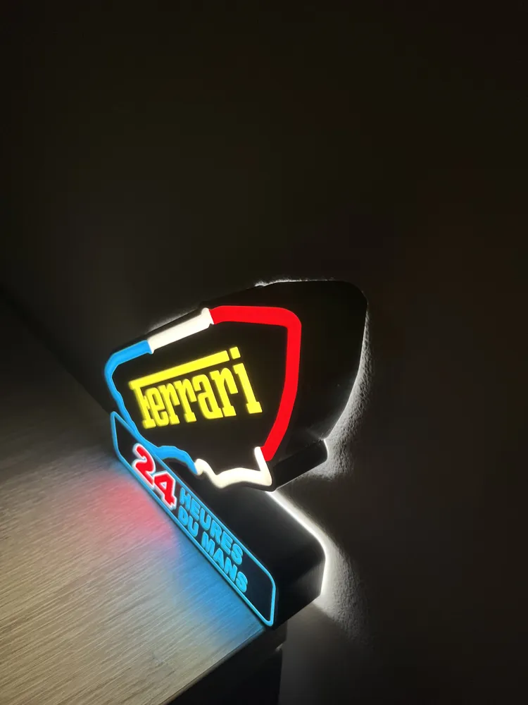 Ferrari Lightbox LED Sign – Ferrari 24H Le Mans by ...