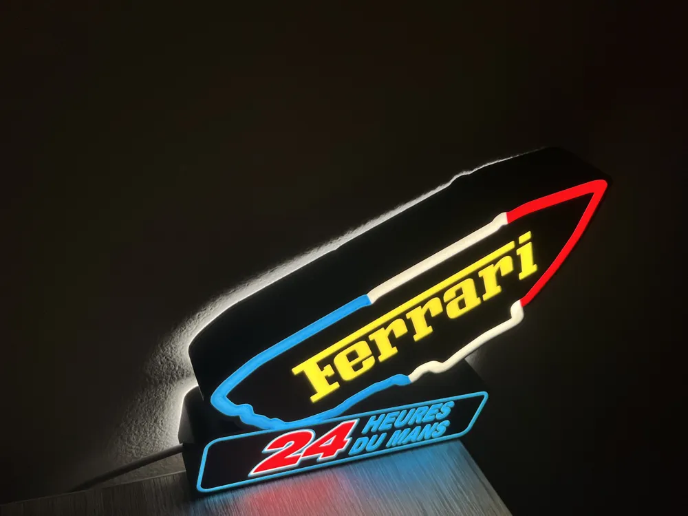 Ferrari Lightbox LED Sign – Ferrari 24H Le Mans by ...