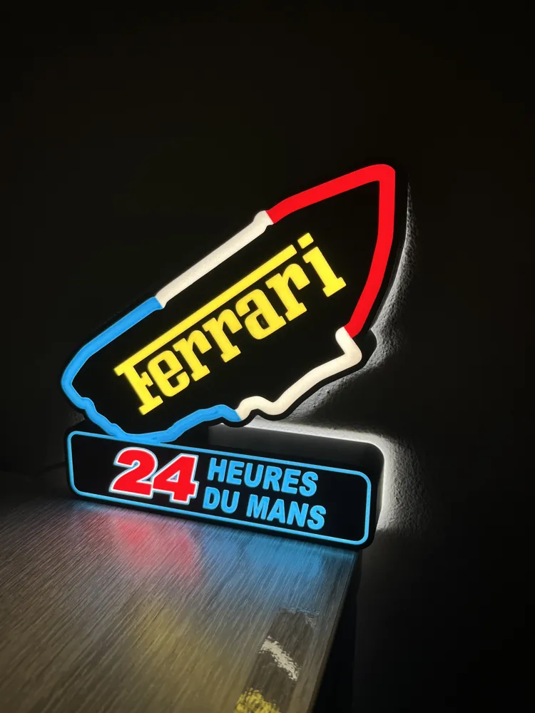 Ferrari Lightbox LED Sign – Ferrari 24H Le Mans by ...