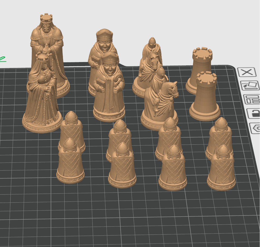 Miniatura 2 do modelo 3D Medieval Chess Set