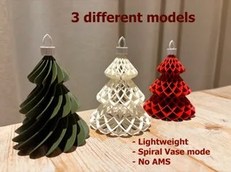 Christmas Tree ornament bauble - 3 models