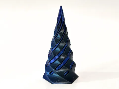 Objeto manipulable: Twisted Spiral Fidget Cone — referencia de MakerWorld