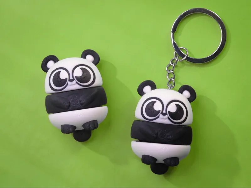 EGGO panda - flexi articulated toy and keychain