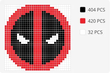 Deadpool Pixel Puzzle by bubenius - MakerWorld