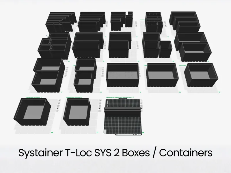 Boxes/Containers for Systainer T-Loc System 2