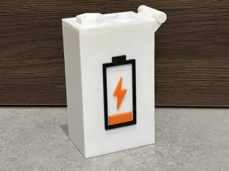 A waste bin for used batteries - 9V battery style