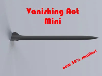 Vanishing Act MINI -  Low power 18mm model rocket