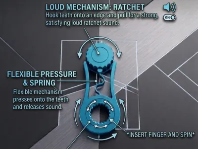Finger clicker Ratchet & Silent Wheel 2 in 1