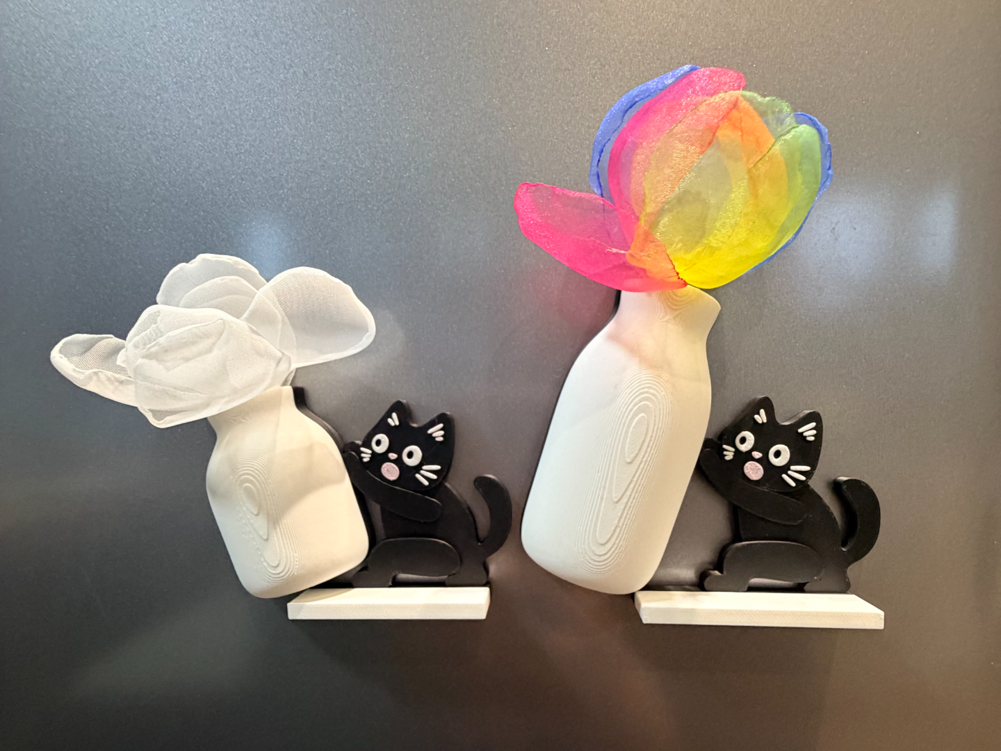 naughty cat struggling with milk bottle