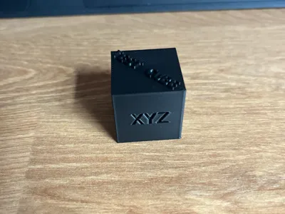 Printer test text cube | Test model