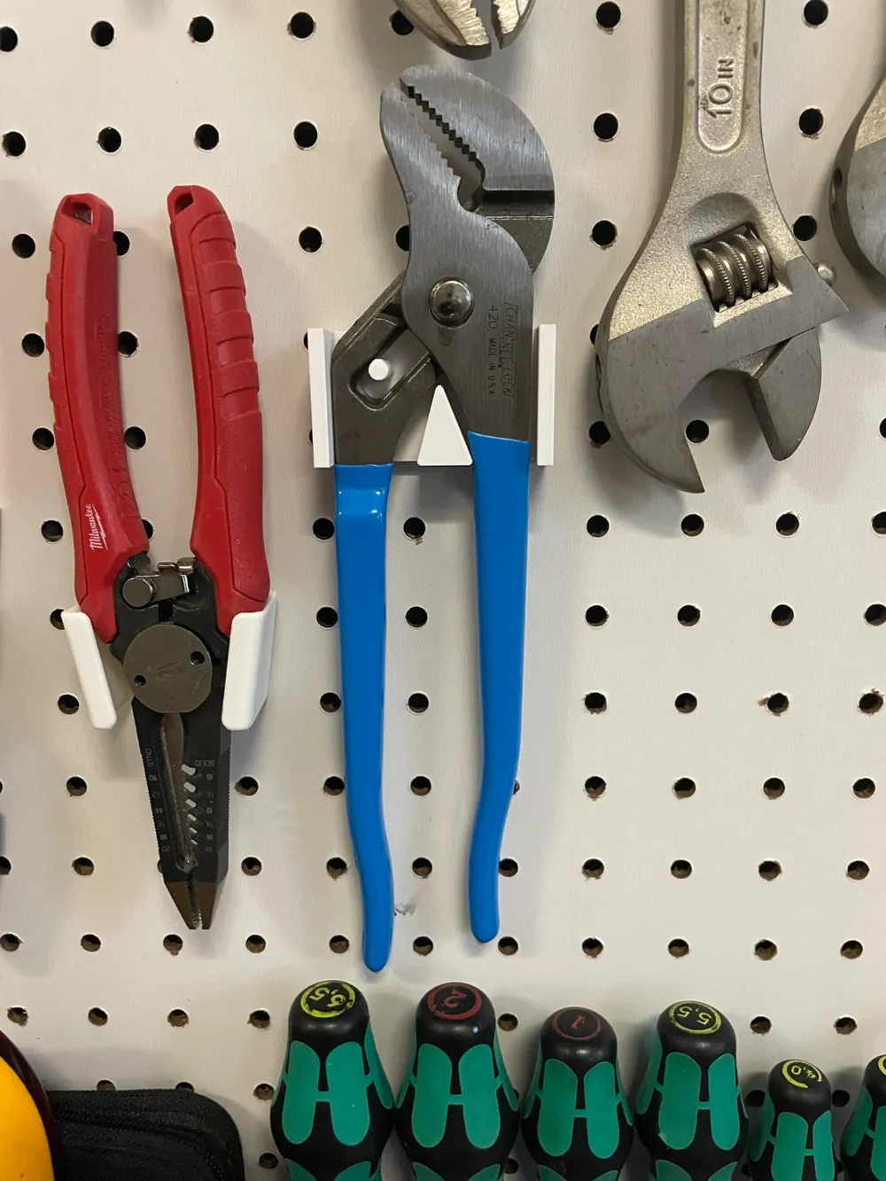 Pegboard Channel Lock Holder Pliers Remixed by IMakeTP MakerWorld