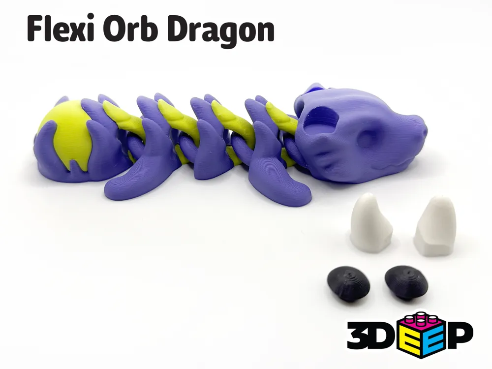 Flexi Orb Dragon - No Supports - Free 3D Print Model - MakerWorld