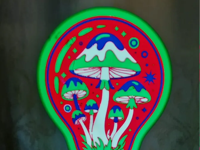 Mushroom Light Bulb LED Light Box (with Base)