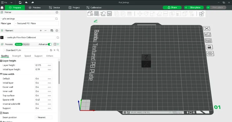 Exceptional PLA Settings