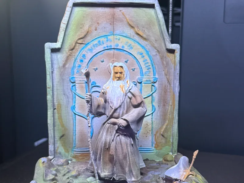 Herr der Ringe Gandalf vorm Westtor von Moria