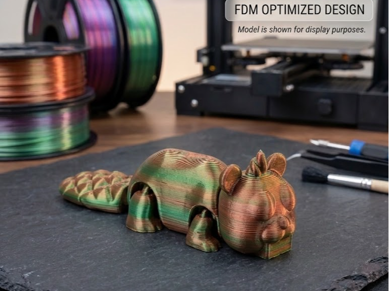 The Busy Flexi-Beaver | Articulated Print-in-Place