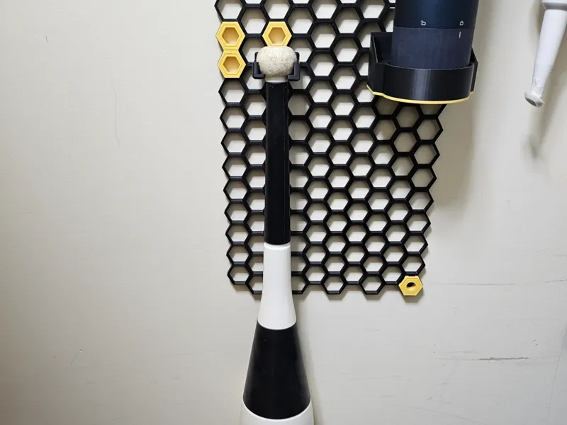 Juggling Club Holder - Honeycomb Storage Wall
