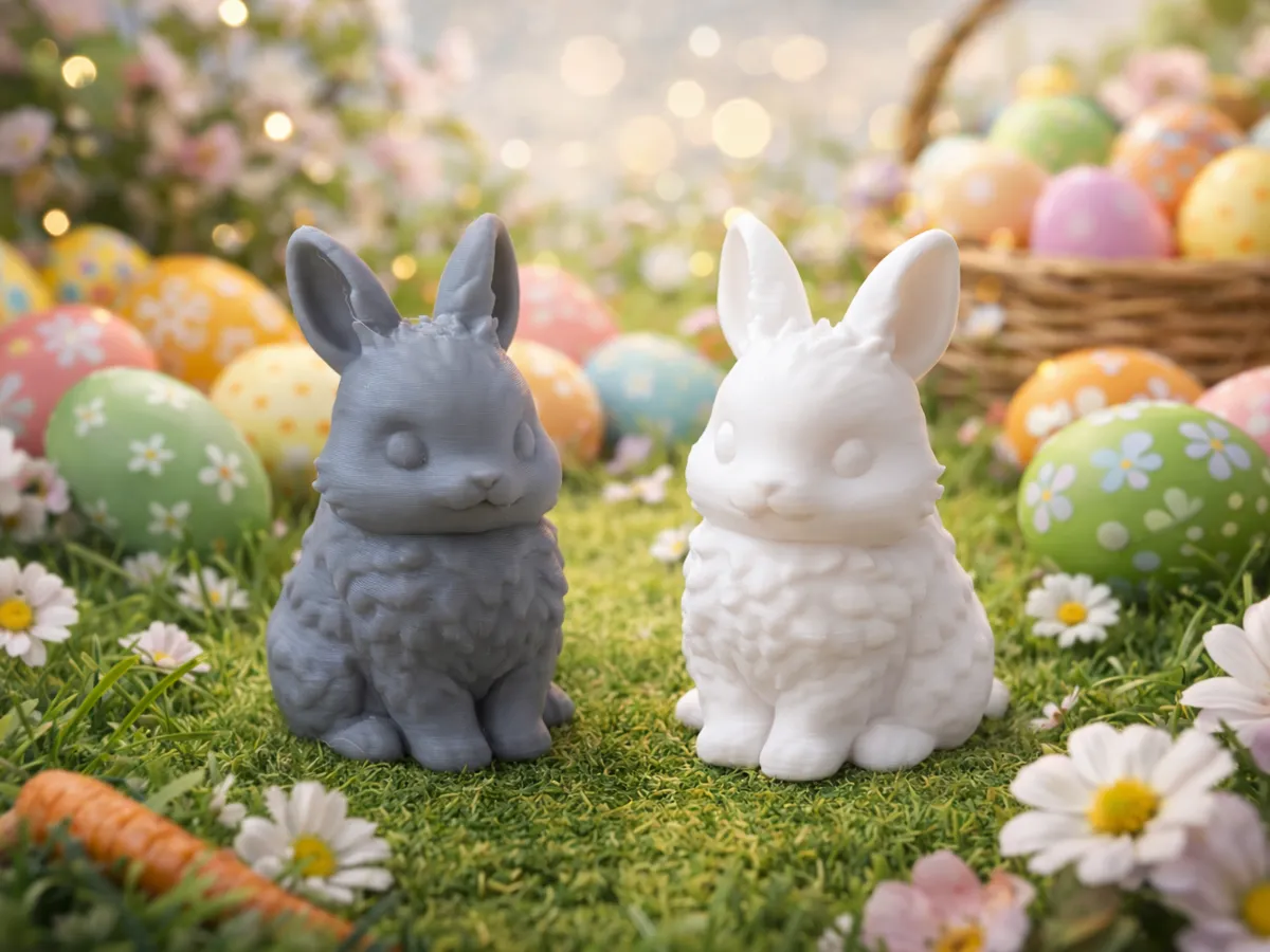 Cute Easter Bunny - Free 3D Print Model - MakerWorld