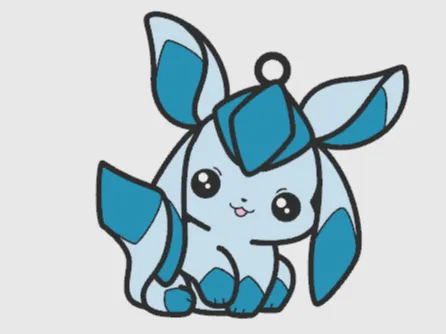 Glaceon cute keychain