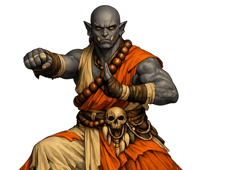 Male Half-Troll Monk - HT Series 2
