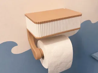 Toilet Paper Holder with Hidden Storage
