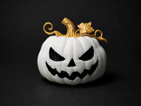 Adorno temático: Halloween Pumpkin with face — referencia de MakerWorld