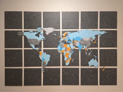 World Map - 3D Terrain Update 5 Colour
