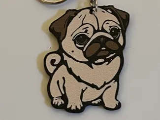 Pug Keychain