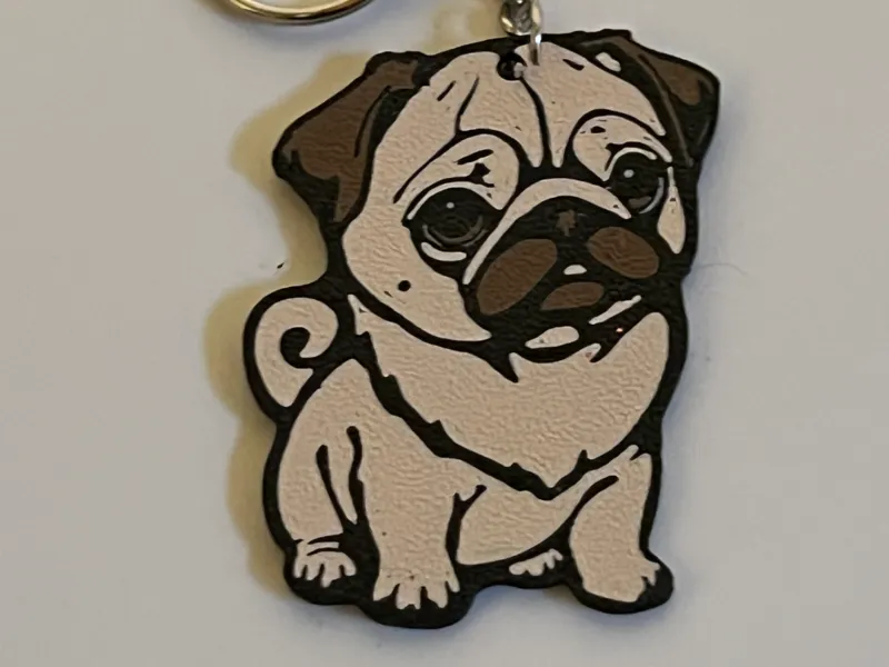 Pug Keychain