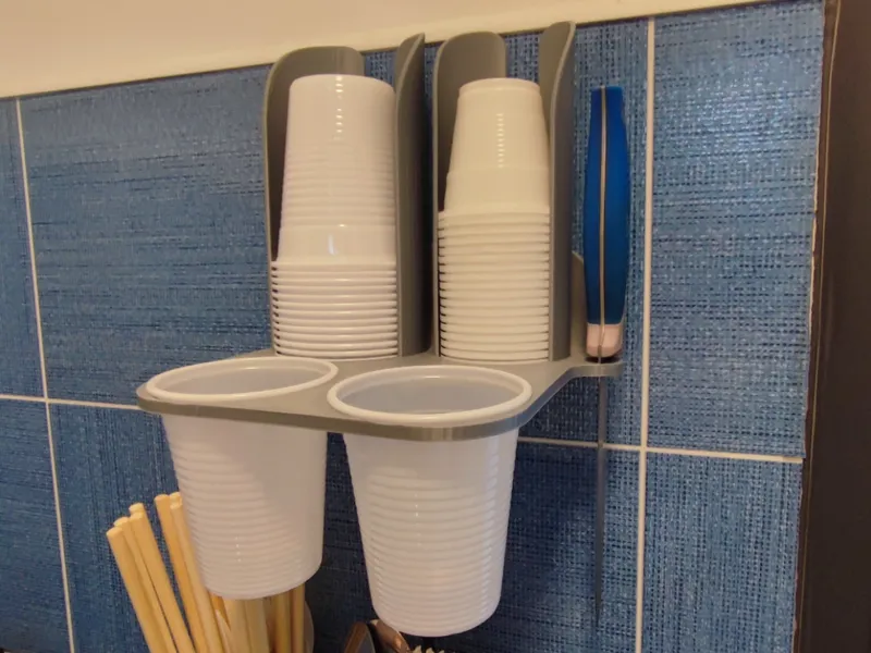 Wall Mounted Modular Cup & Utensil Holder