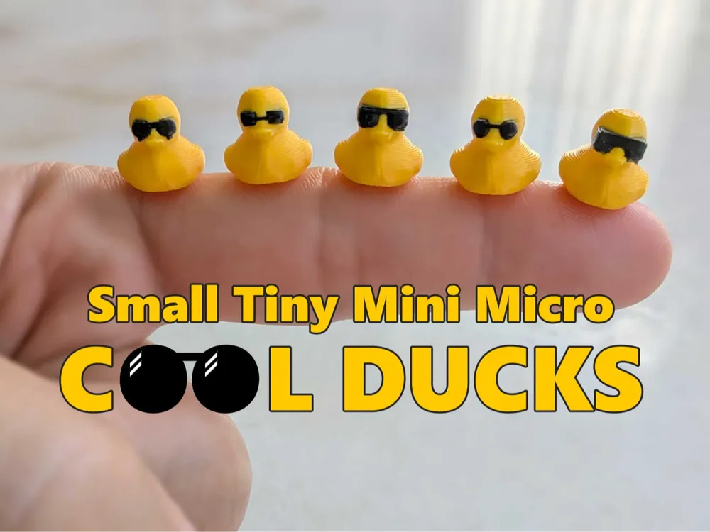 Modelo para impresión 3D: Small Tiny Mini Micro Cool Ducks. Referencia del modelo original.