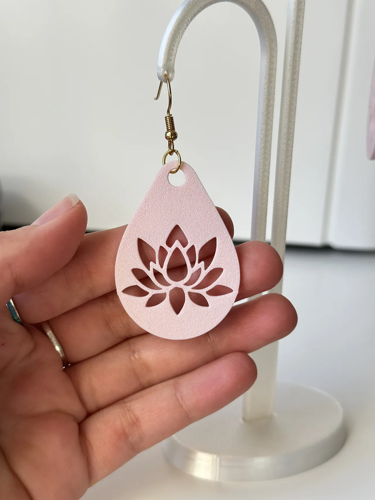 Lotus Earrings view 2