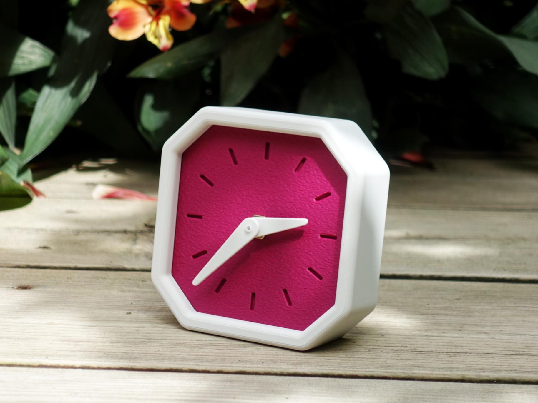 Octagon Clock. Modern Desktop Clock